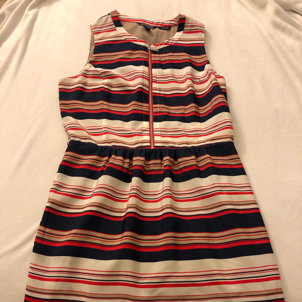 Tommy Hilfiger 100 Silk Striped Dress